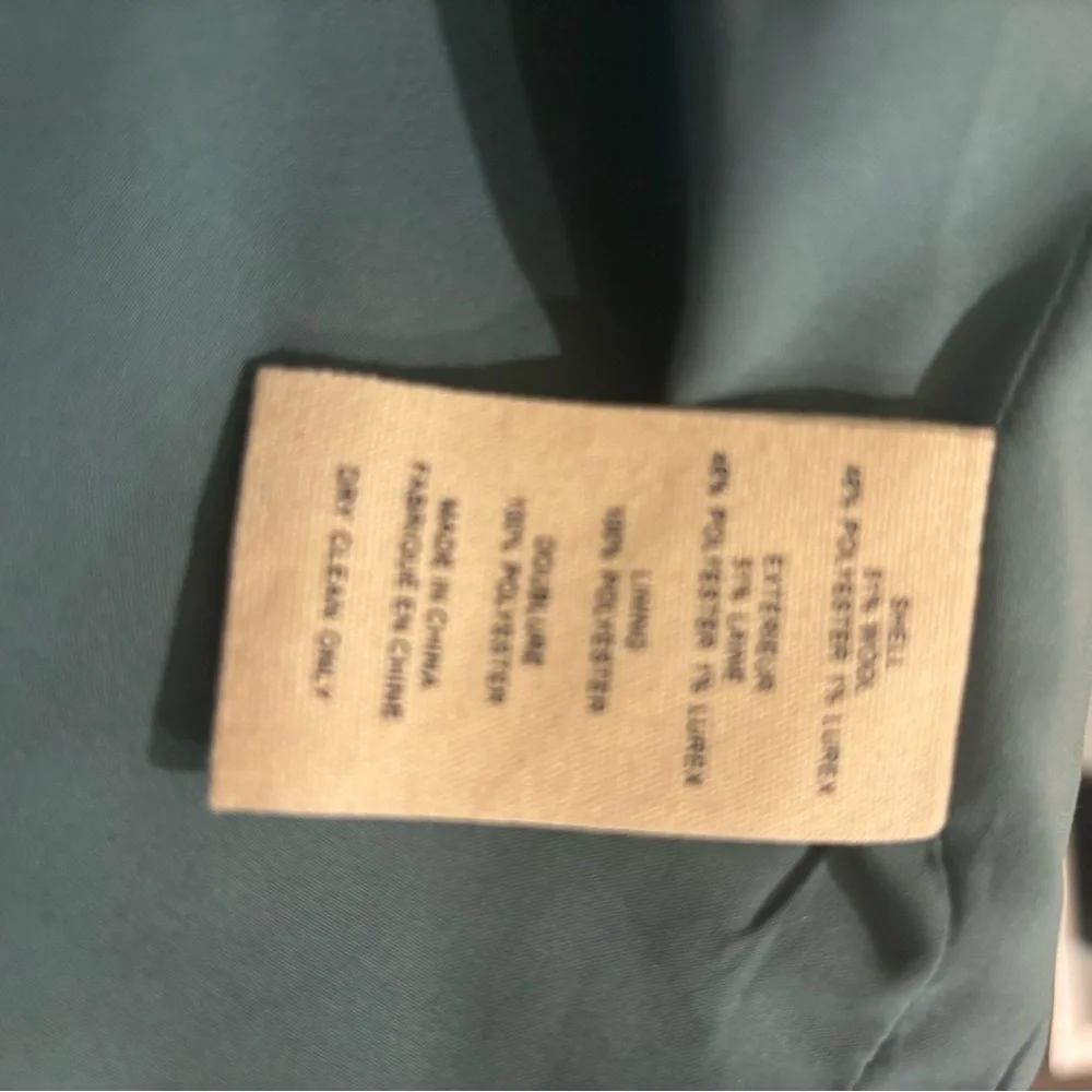 L'AGENCE Chamberlain Herringbone Mint Blue Green Blazer - Picture 12 of 15